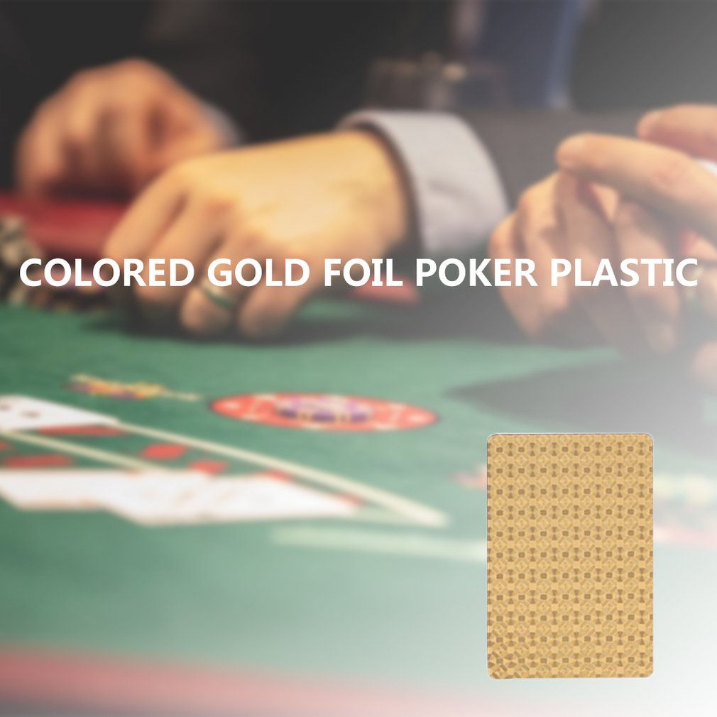 Mode ansprechende High Grade Silber Gold Folie Poker Spielkarten wasserdich xl 