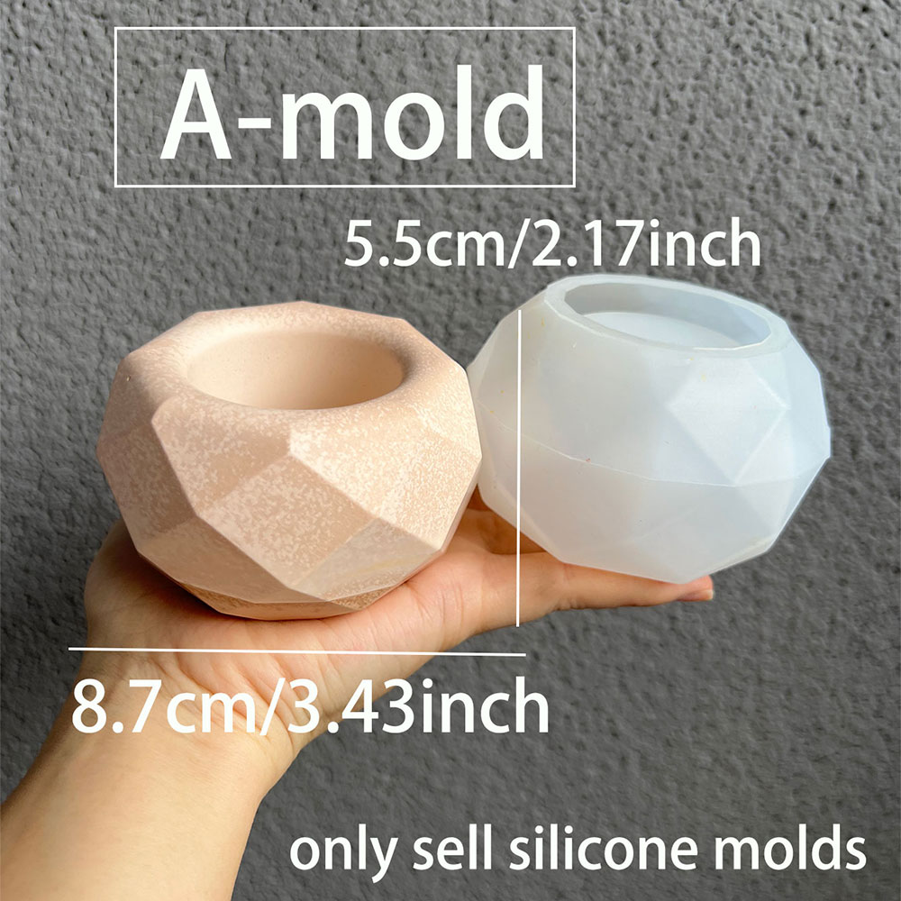 Stampo per vaso di fiori in silicone a forma di elefante per fioriera succulenta fai da te stampi sferici portacandele in gesso stampo in resina: prugna