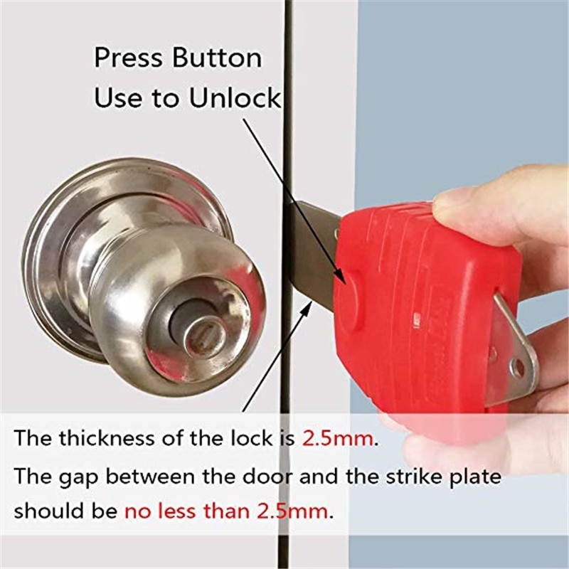 High Security Portable Door Lock Anti-theft lock Travel Lock Childproof Door Lock Home Security Door Lock