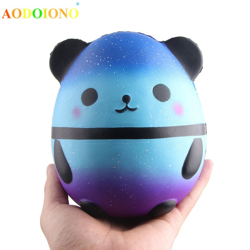 15cm Soft Cute Kawaii Galaxy White Panda Toy Slow Rising Squishy for Children Adult Relieves Stress Anxiety Home Squishies Decor