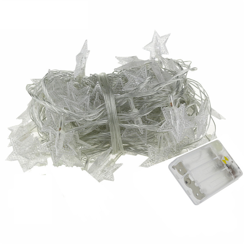 LED Star String Lights 2 M/5 M/10 M LED Fairy Lights Kerst Bruiloft decoratie Verlichting Batterij bedienen fonkel