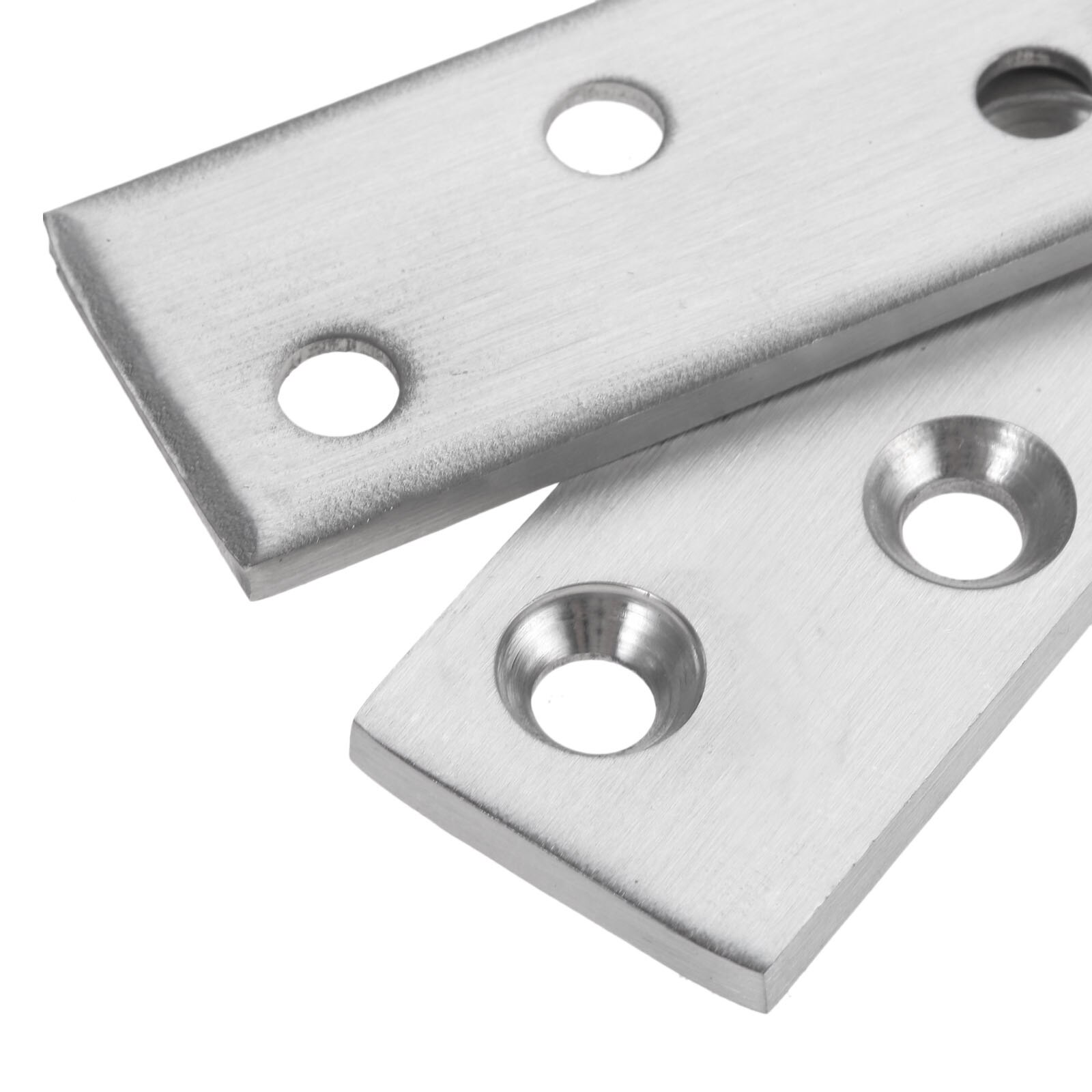 Bisagras pivotantes para puerta, accesorio giratorio de 100mm de acero inoxidable plateado, 360 grados, accesorios de Hardware