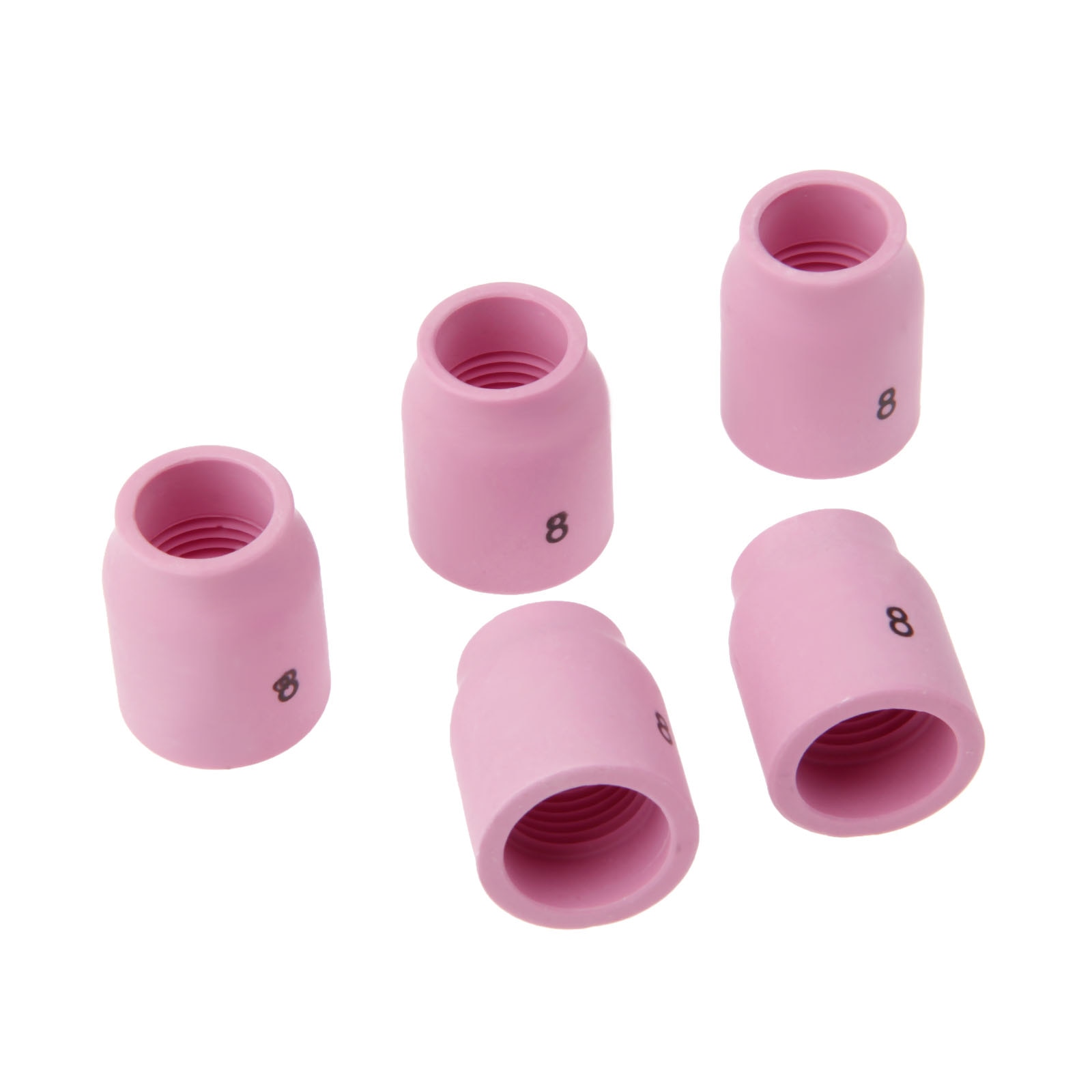 DRELD-buse en alumine 5 pièces TIG, tasses de bouclier en céramique, 53N61S 8 #, accessoires pour torche de soudage SR PTA DB WP 9 20 25 série