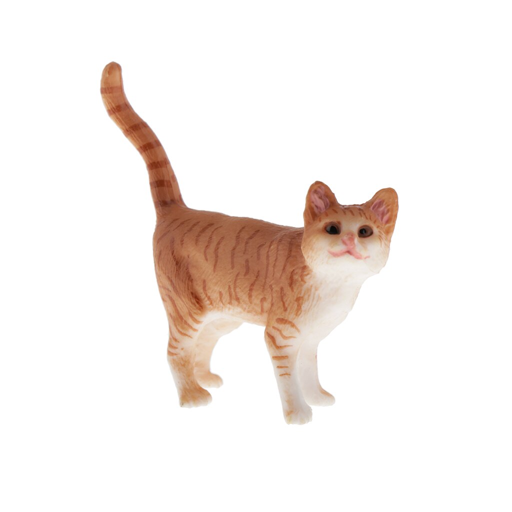 Figurines d&#39;animaux sauvages en plastique, modèle de jouet pour enfants, Collection réaliste: Cat 1