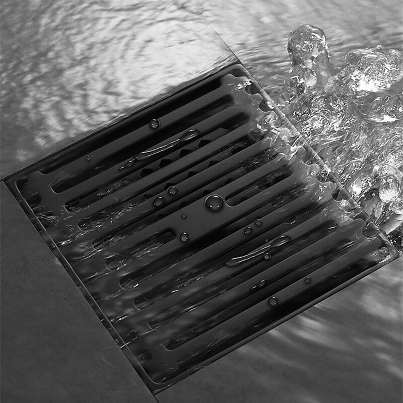 Stainless Steel Direct Row Large Displacement Floor Drain Bathroom Bathroom Balcony Anti Odor And Anti Blocking Baking Paint