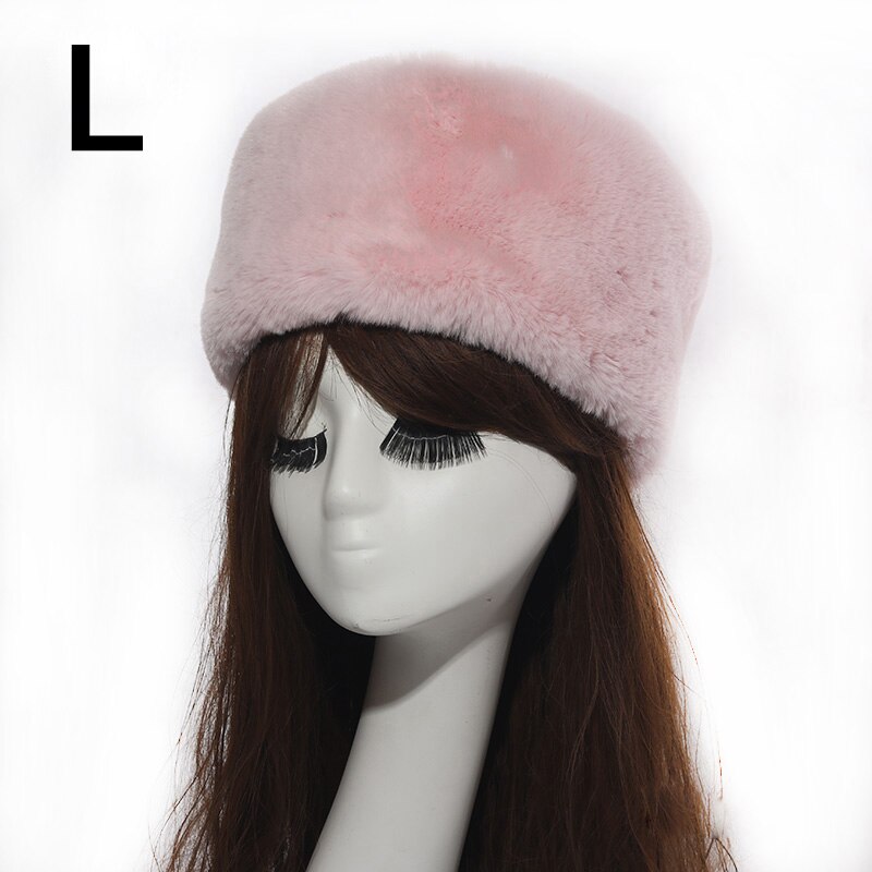 Vrouwen Hoeden Lady Russische Dikke Pluizige Imitatie Vossenbont Hoed Hoofdband Winter Earwarmer Ski Hoed Vrouwelijke Hoeden Voor Herfst Winter: L
