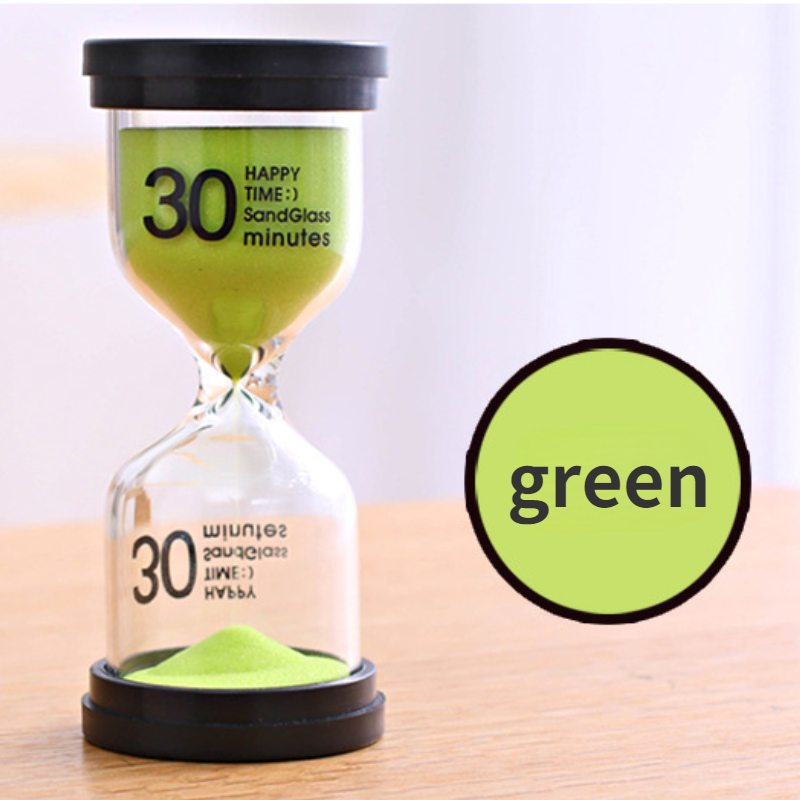 Neuer Sanduhr, 6 Farben, Sanduhr, 1/3/5/10/15/30/60, Sanduhr, Timer, Uhr, , Kinder, Sanduhr, Stunde, Heimdekoration: Black / 1 min