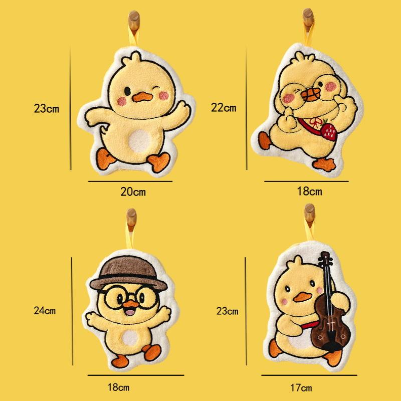 Handdoeken Leuke eend hangende handdoek Keuken Badkamer Gans Badbal Zachte absorberende microvezeldoek Cartoon kinderhanddoeken