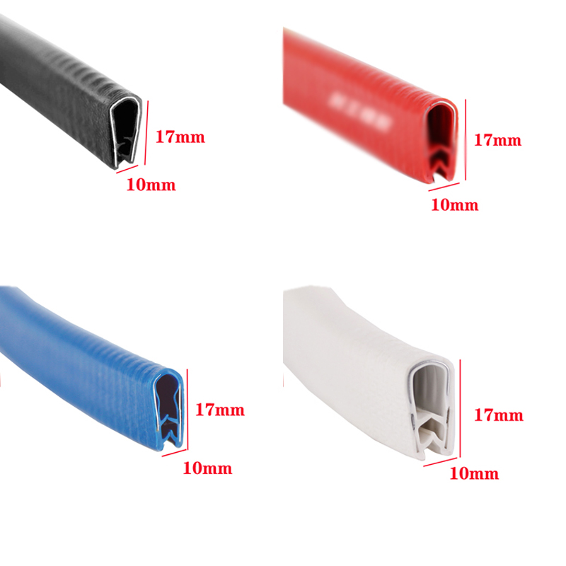 5m længder clmap fortykket panel u-formet gummitætningsliste kant gummibeskyttelsesliste metalplade kant gummiliste