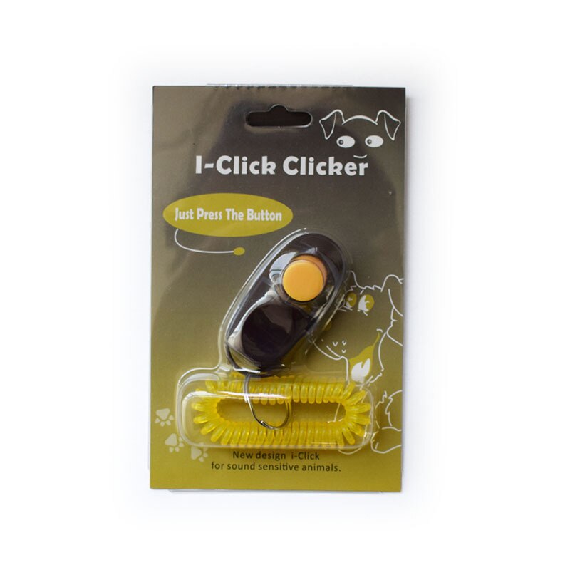 1PC Portable Pet Clicker Whistle Training Guide Wrist Band Delicate Pets Dog Cat Button Trainer Pet Dog Supplies: coffee