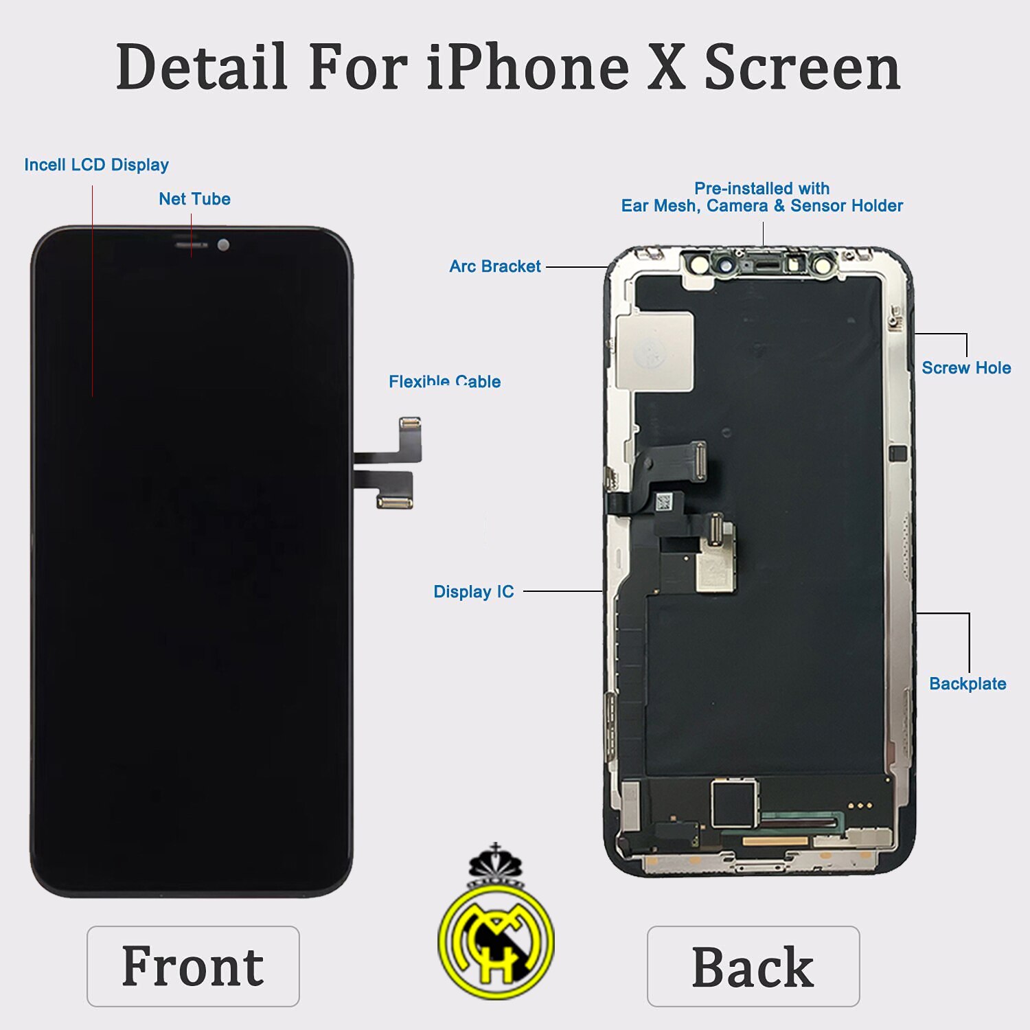 Pantalla LCD para móvil, montaje de digitalizador táctil 3D para iPhone X, 6, 6S, 7, 8, 5, 5S Plus, XR, XS MAX, 11, 12 Pro Max