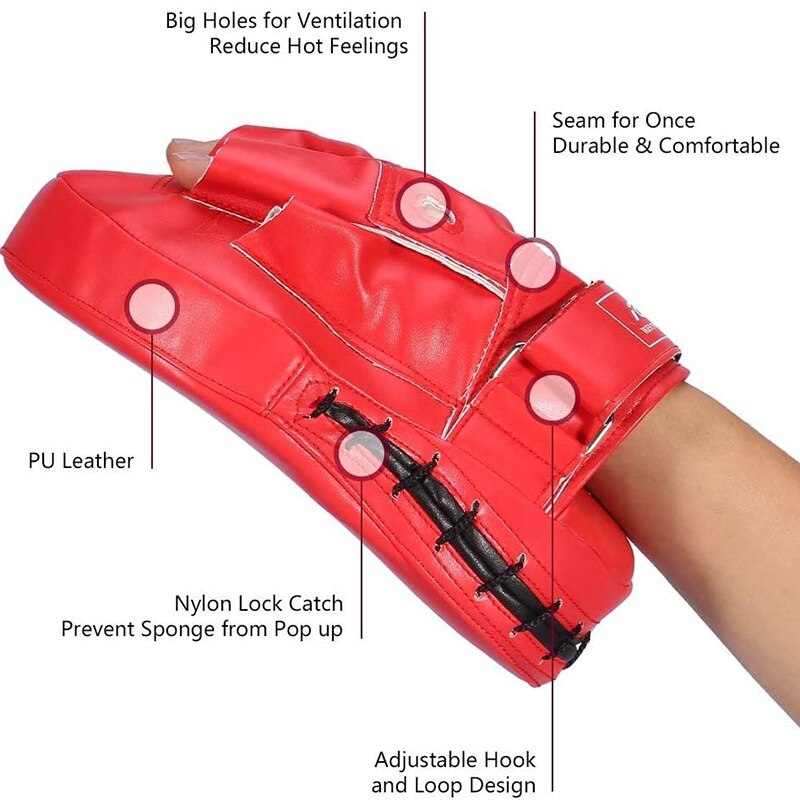 Arc Hand Target Fighting Sanda with Five Finger Target Muay Thai Boxing Target Boxing Foot Target Boxing Gloves