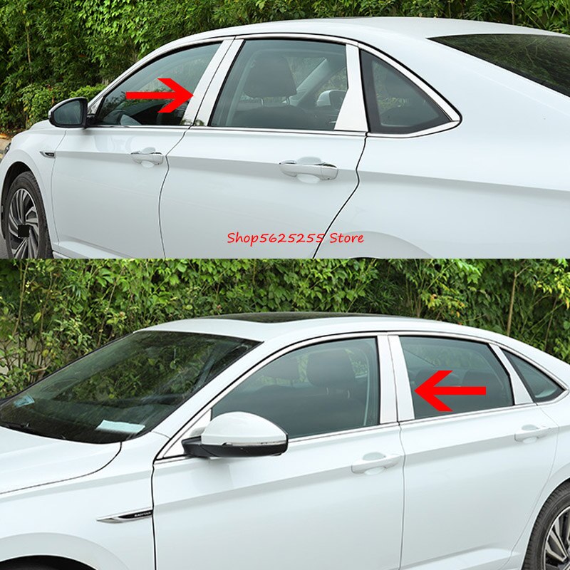 Car Center Pillar Sticker Carbon Fiber Pattern B Pillar Sticker Exterior Decoration For Volkswagen Jetta MK6