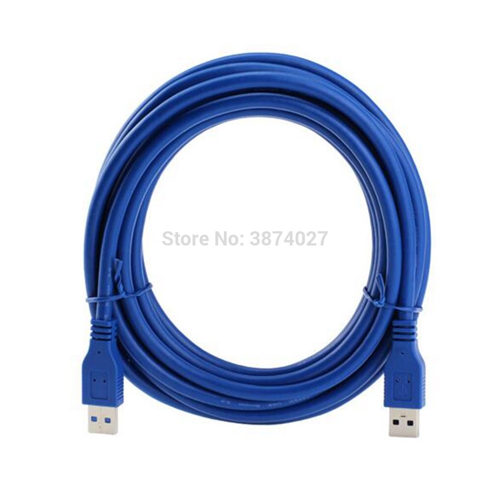 High Speed USB 3.0 Male to USB 3.0 Male Extension Cable USB3.0 M/M Blue Cable Adapter