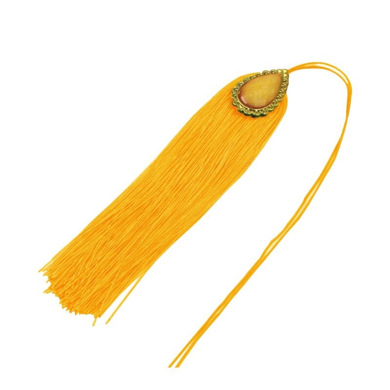 Handgjorda buddha pärldisk dekoration polyester tofsar med hängande ring siden  r9jf: 11