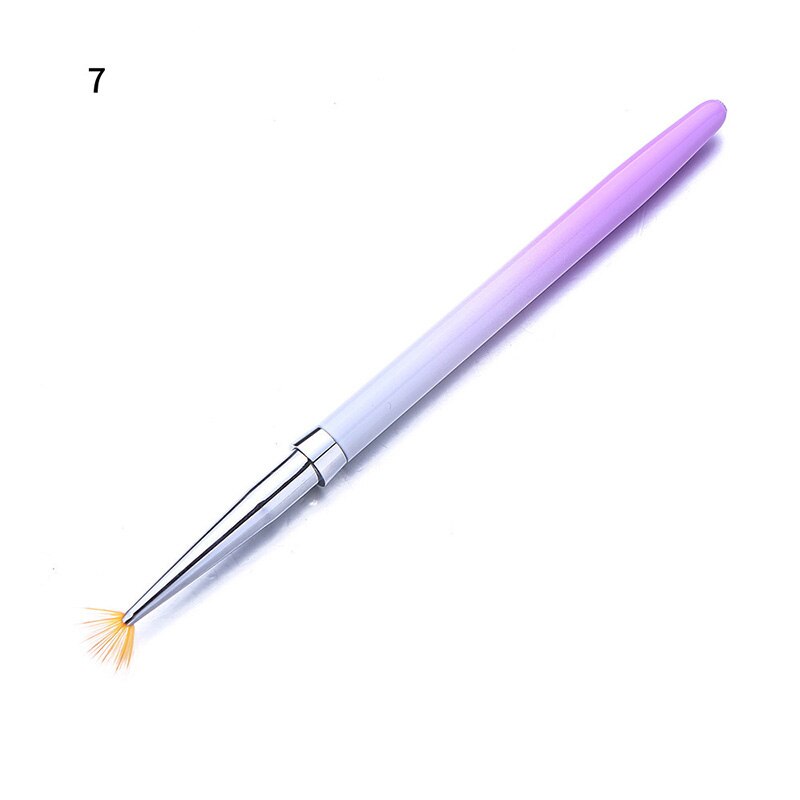 1 Uds delineador de gel uv pintura brocha rosa dorada Color portátil dibujo bolígrafo cepillo de uñas mango manicura uñas arte herramienta de