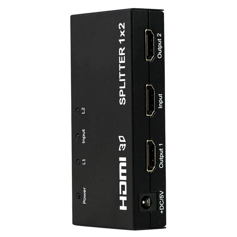 HDMI Splitter 1 in 2 Way Splitter HDMI Supports 3D HDMI 1X2 o Splitter US Plug