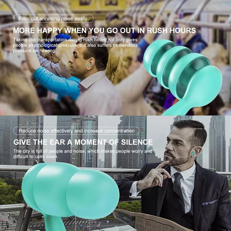 Cbmmaker 2 Pairs/Waterdicht Geluidsdichte Oordopjes Slapen Oordopjes Sterke Anti-geluid Oordopjes Waterdichte Siliconen Zwemmen Oordopjes