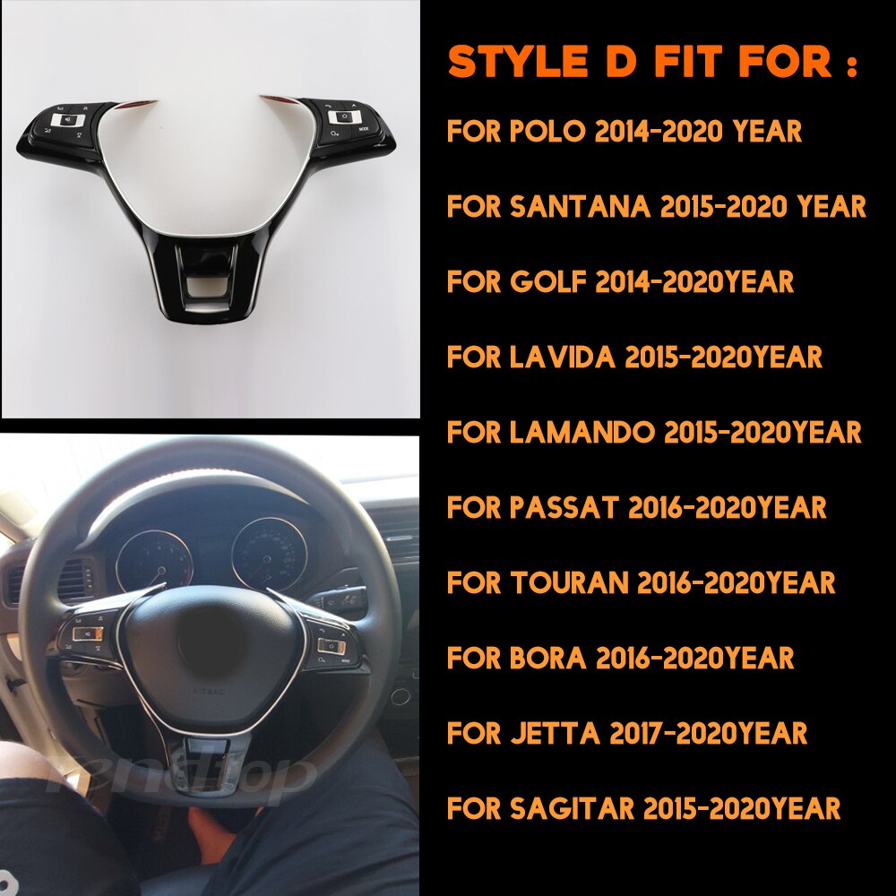 Coche Universal botones de volante para Volkswagen Jetta VW Golf Passat Touran Bora Sagitar Santana Lavida Lamando Polo SUPERB