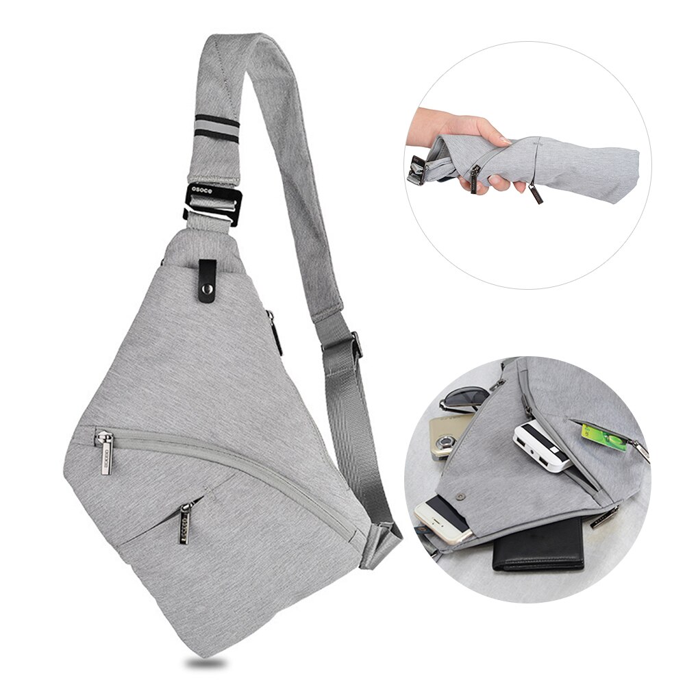 Heren dames schoudertas crossbody rugzak anti-diefstal veiligheidsborstzak tas schoudertas sling bag heren voorpand rugzak