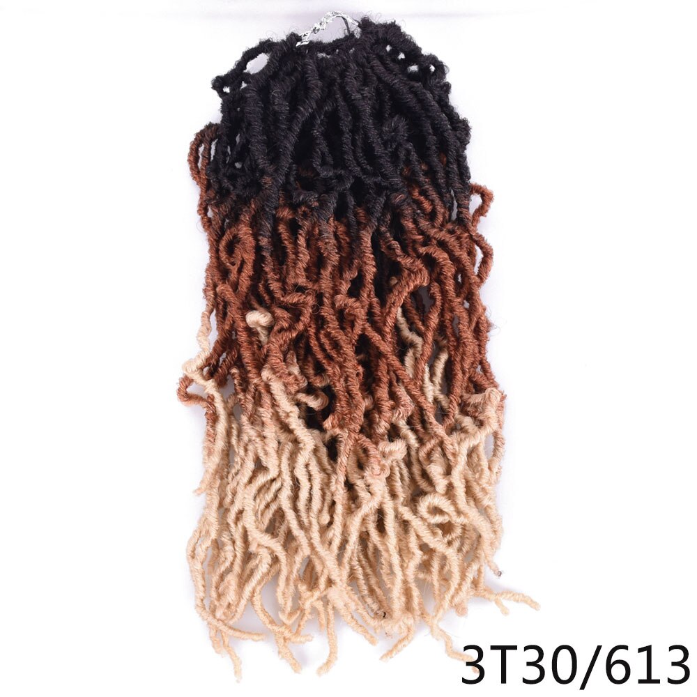 Bobbi Boss Nu Locs cheveux au Crochet 18 pouces synthétique Ombre tressage cheveux pour les femmes noires déesse Faux Locs tresse Extension de cheveux: 3t 30 613 / 9 Pcs/Lot