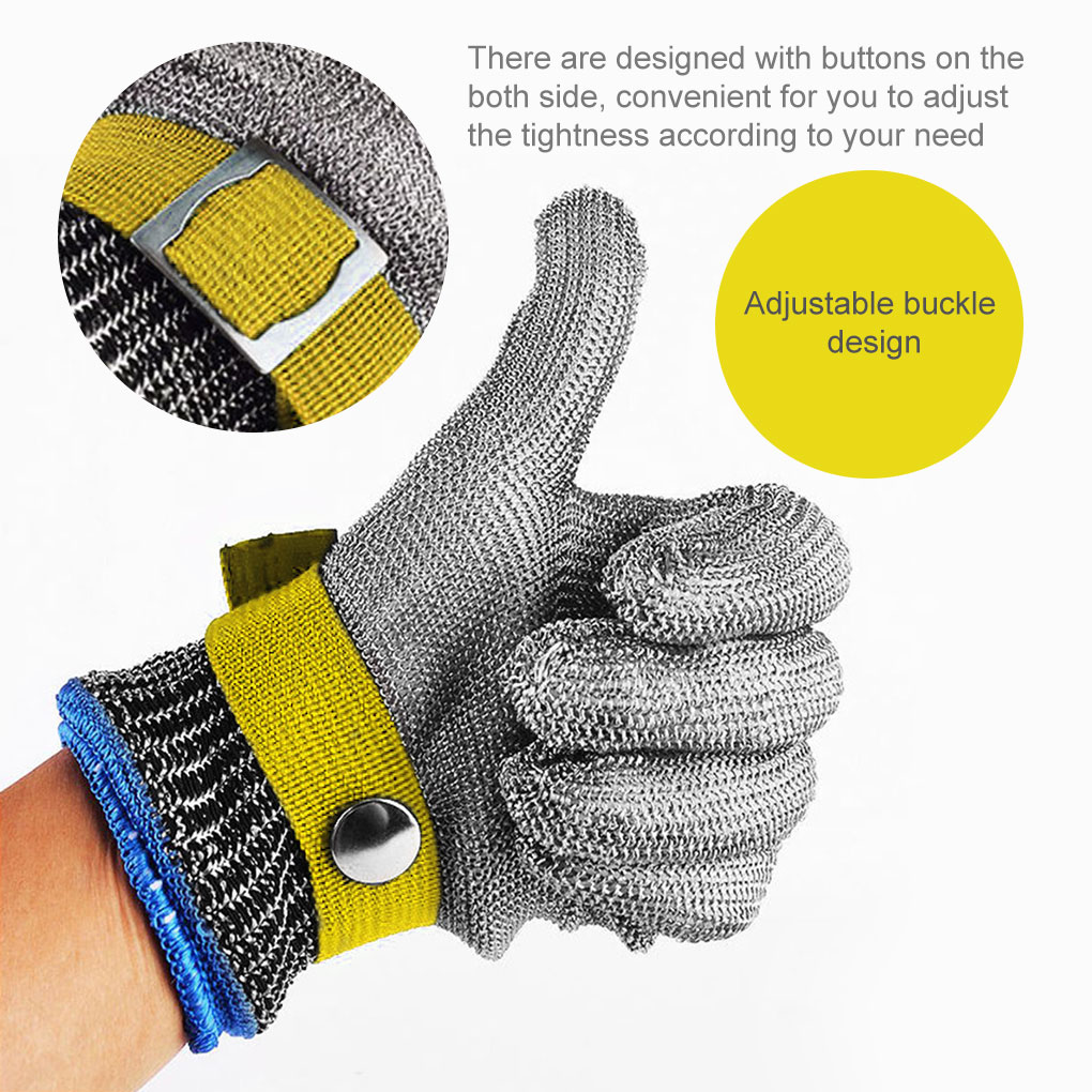 Anti-cut Gloves Safety Cut Proof Stab Resistant Stainless Steel Wire Metal Mesh Butcher Cut-Resistant Gloves Protective Tools