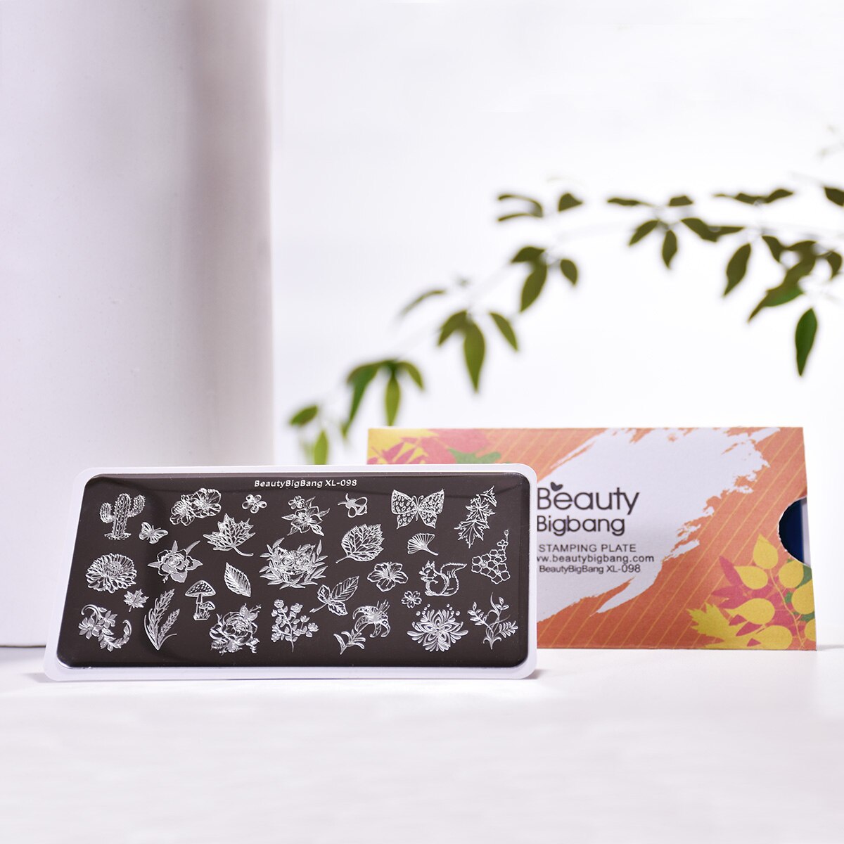 BEAUTYBIGBANG ongles estampage plaques fleur feuilles thème écureuil Cactus impression Image Nail Art pochoir modèle moule XL-098