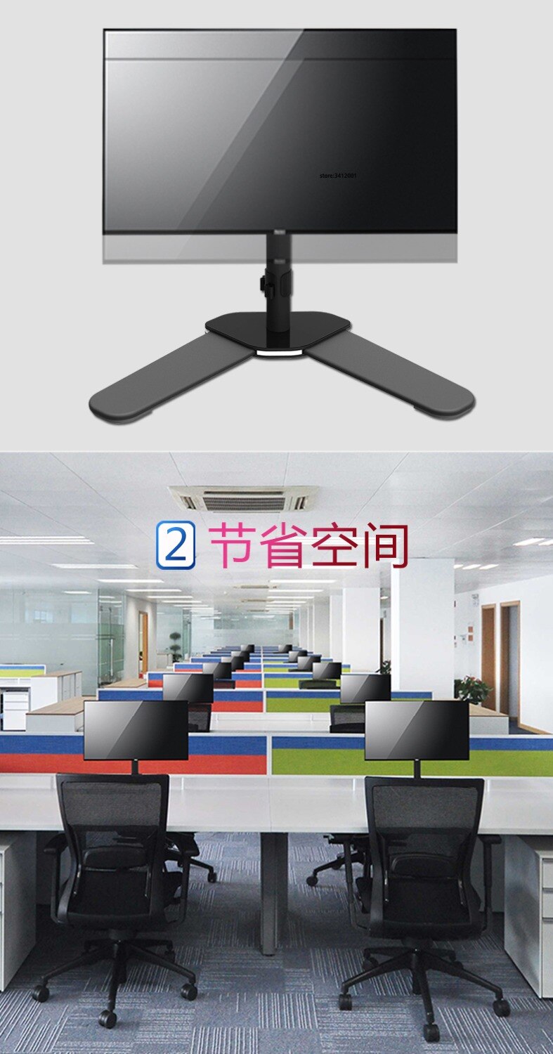 DL-M072 Desktop17-27" BIG base LCD LED single Monitor desktop Holder Arm Full Motion tv mount Loading 9 kgs