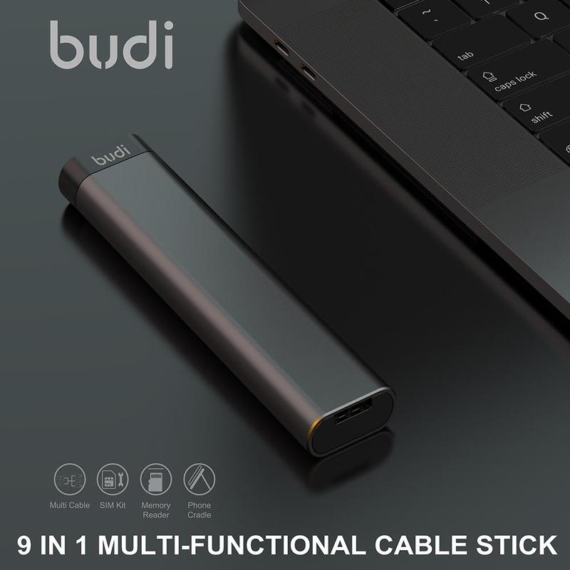 BUDI-adaptador inteligente multifunción, tarjeta de almacenamiento, Cable de datos, caja USB Universal para iPhone, Xiaomi, Huawei, suministros de teléfono portátiles