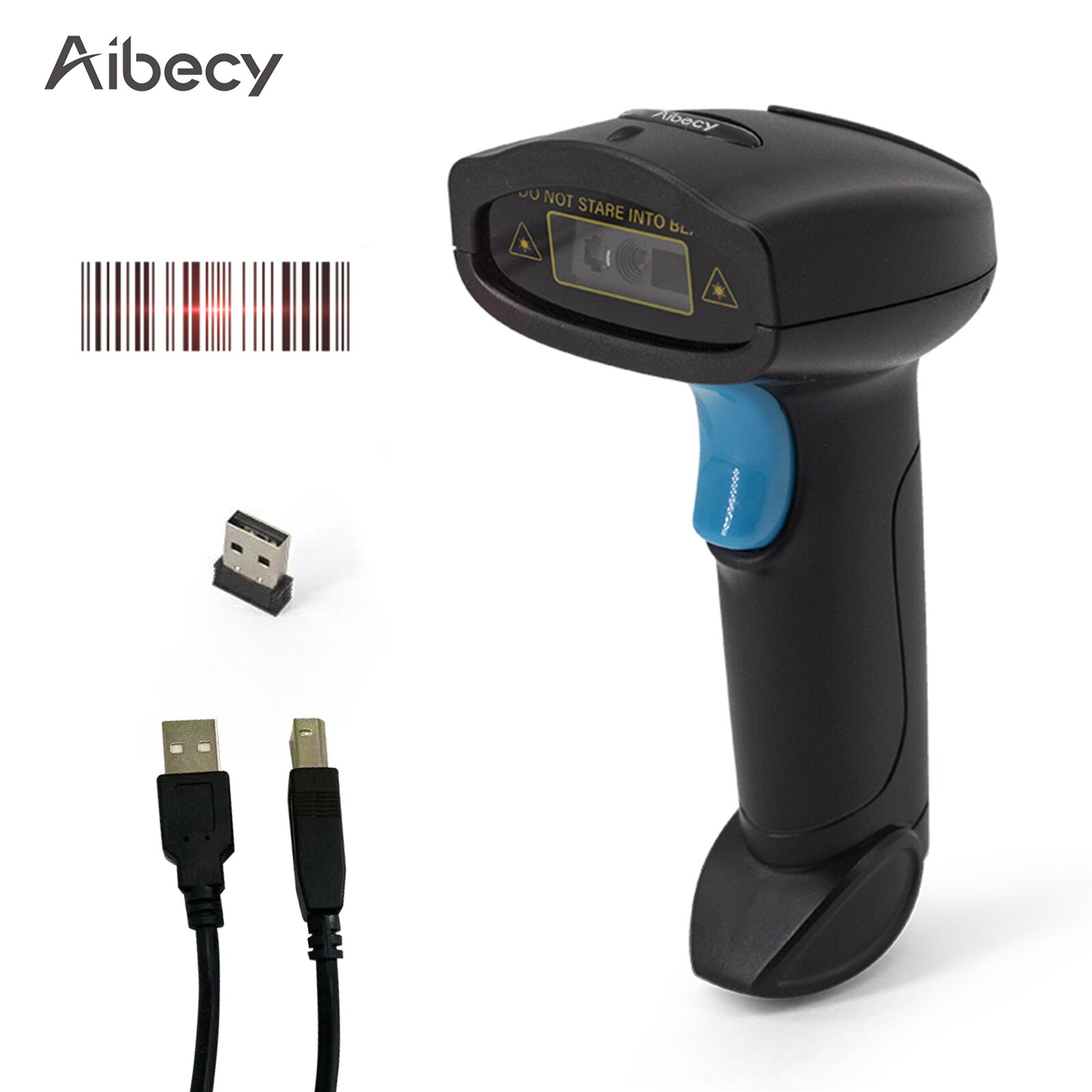 1D Barcode Scanner Handheld USB Wired Bar Code Reader Manual Trigger/Auto Continuous Scanning Compatible with Windows Android: 1D 2D