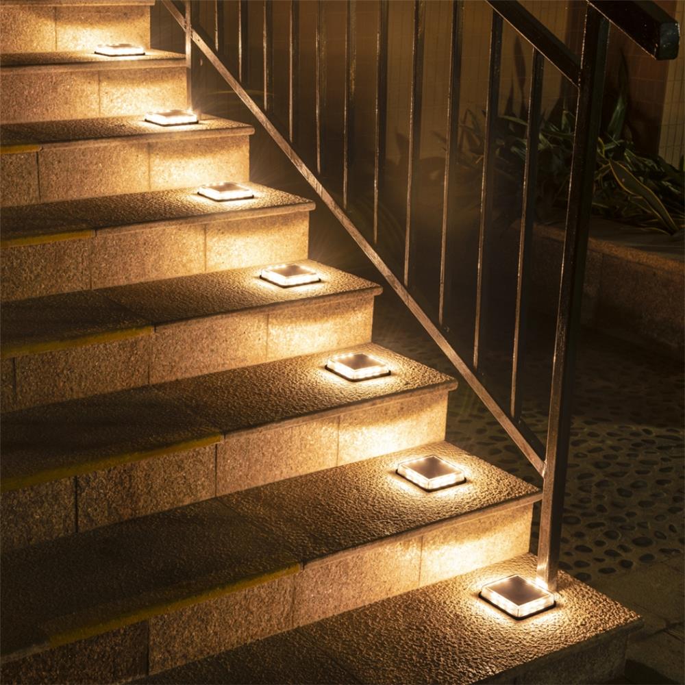 Trin trappe solar lys kube led udendørs lampe have vandtætte lys underjordisk væg indlejret belysning trin hård sag belastning