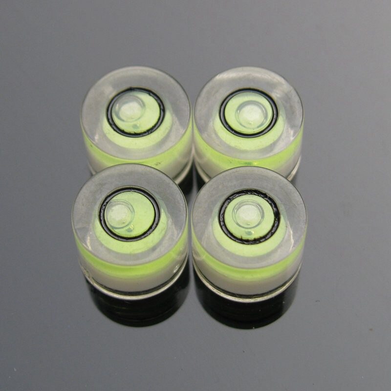 Haccury 8*5.5mm plast universell nivå cirkulär mini bubbel nivå bubbla vattenpass mätinstrument