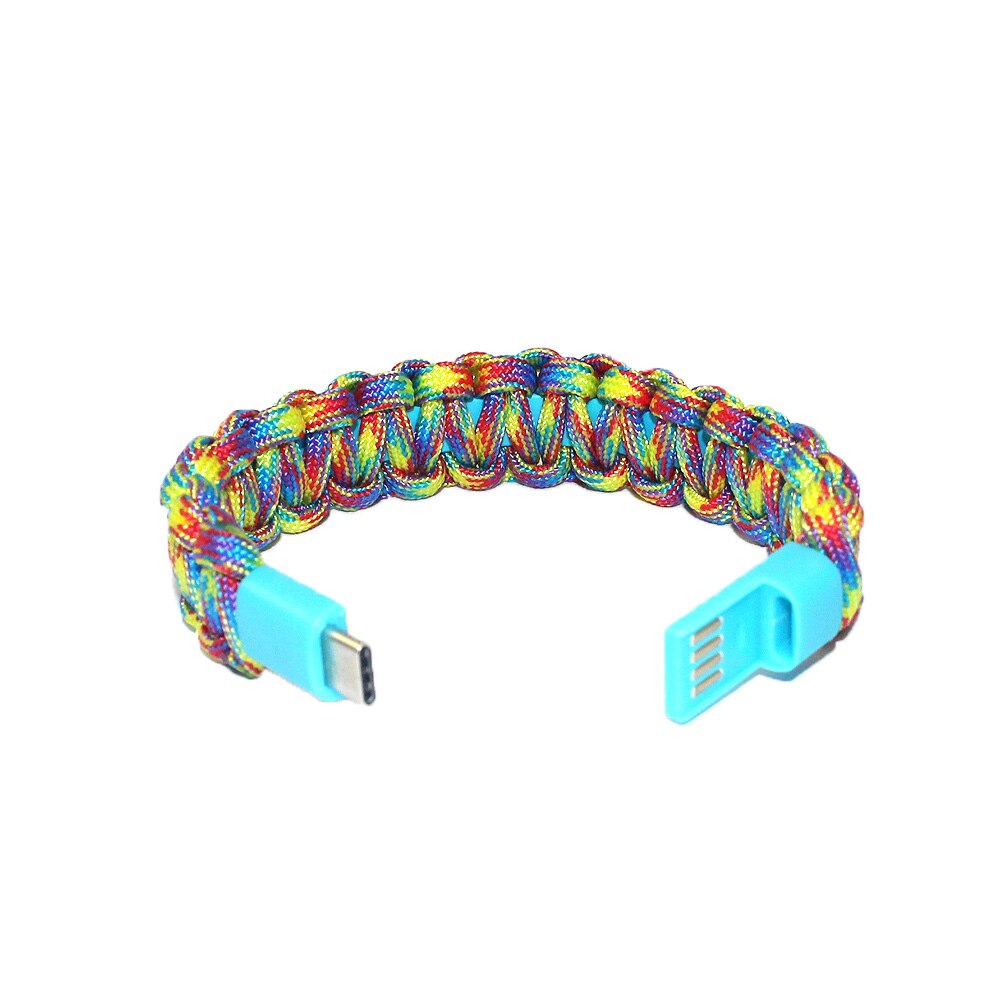 Telefon Geflochtene Armband Schnelle Portable Outdoor Draht Daten Kabel Wearable Wrist USB Lade Typ C Zubehör Für HUAWEI