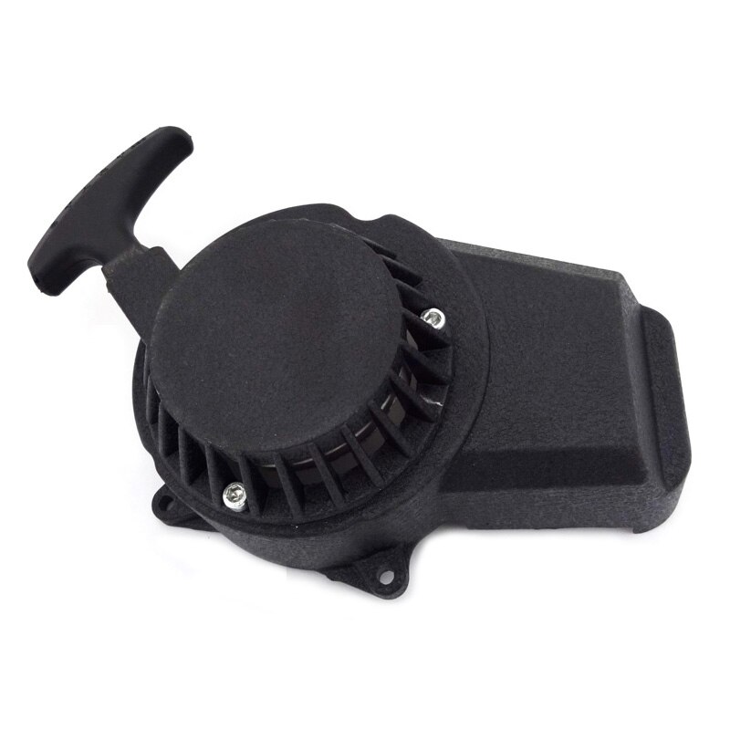 XLJOY Black Aluminum Easy Recoil Pull Starter For 47cc 49cc Minimoto Pocket Bike Mini Moto Dirt Bike ATV Quad