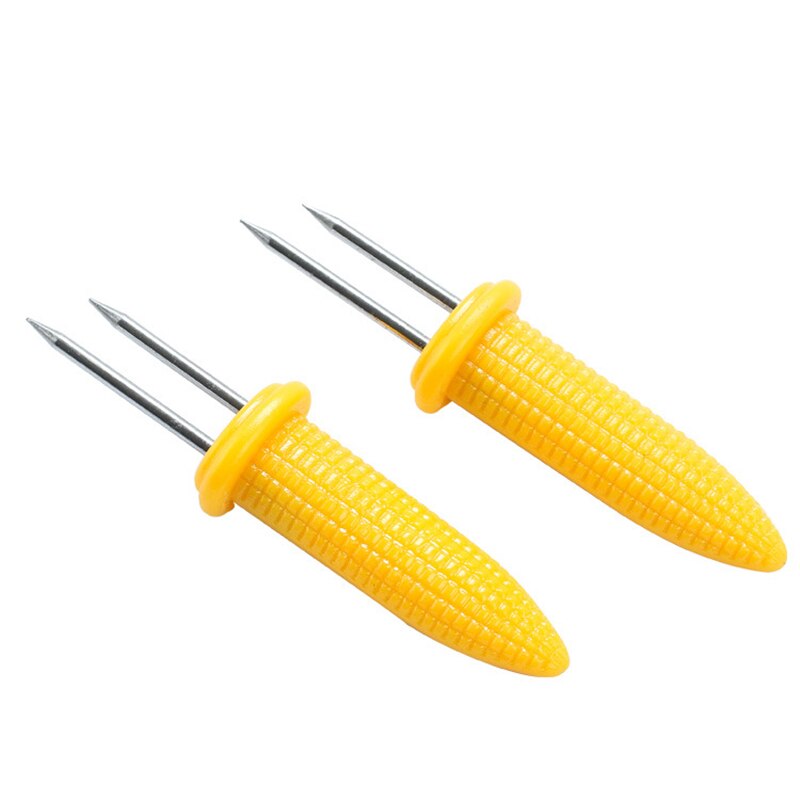 20Pcs 12 Stuks 8 Stuks Vork Maïs Spies Rvs Corn Houders Maïskolven Spiesjes Fruit Vorken outdoor Barbecue Tool