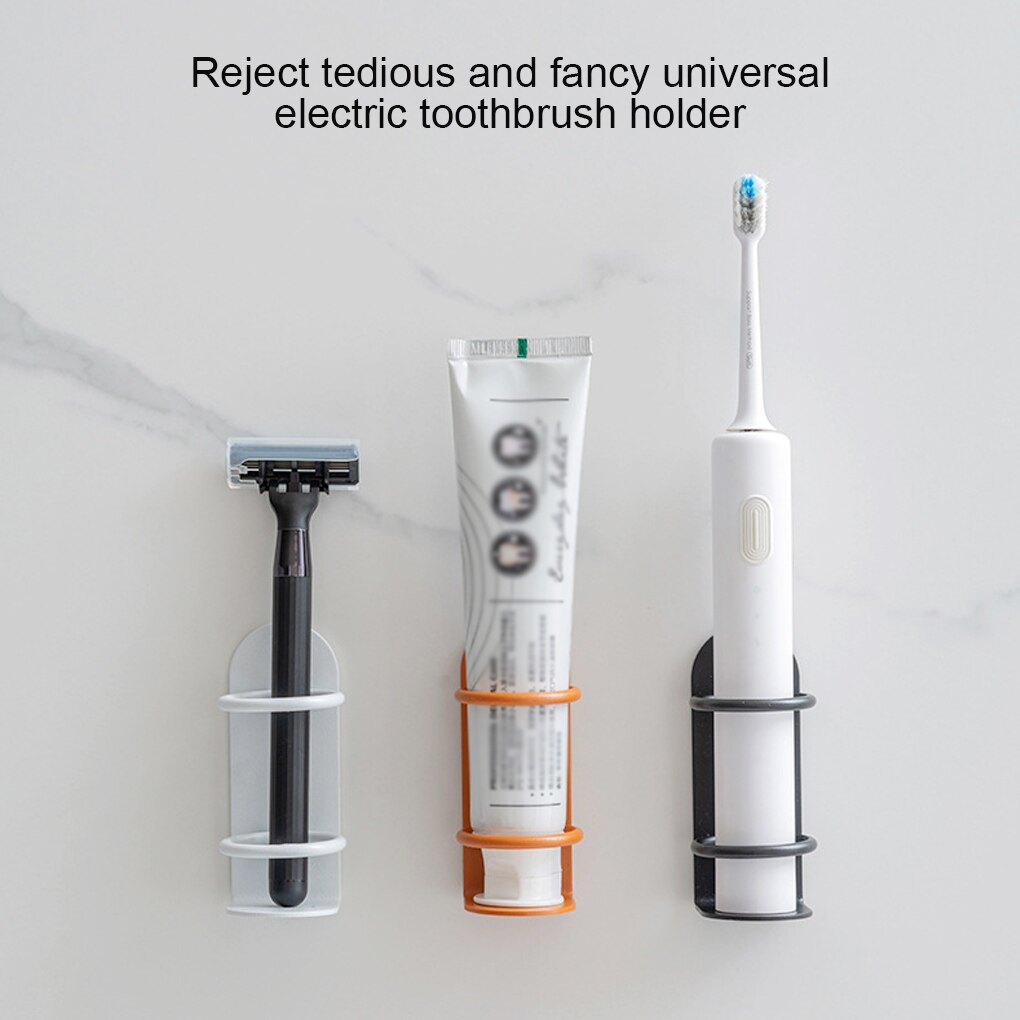 Electric Toothbrush Holder Wall Bathroom Organizer Tooth Brush Holder Toothbrush Cup Stand Case Rack Shaver Iron Shelf Storage