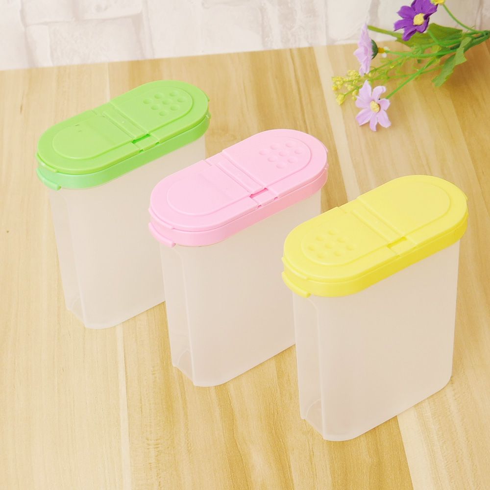 PP Spice Double Jars Bottle Rack Shaker Plastic For Seasoning Condiment Sugar Salt Spice Jars Racks Kitchen Storage Organization