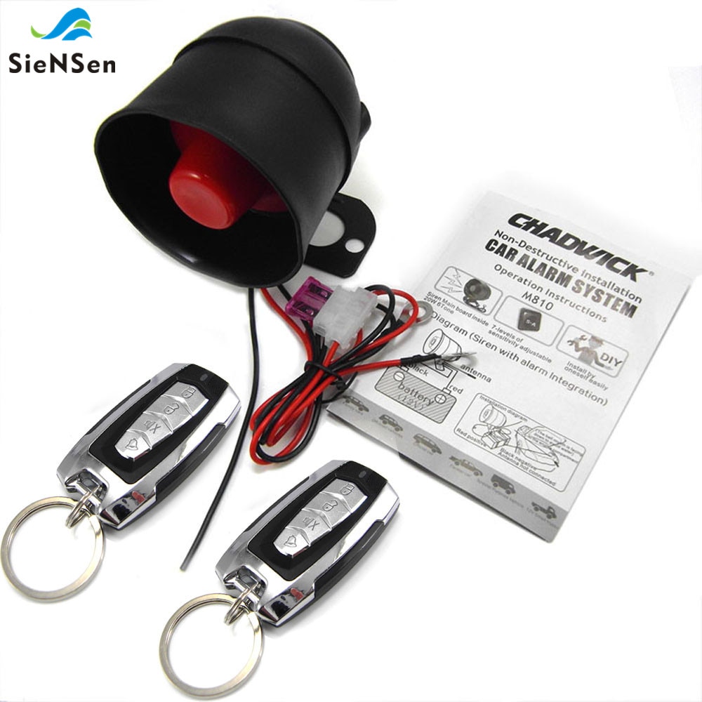 Siensen Universele 12V Auto Alarm Systeem Met Acc/Trillingen/Trunk/Deur Trigger Alarm Functies Eenvoudige Installatie m810
