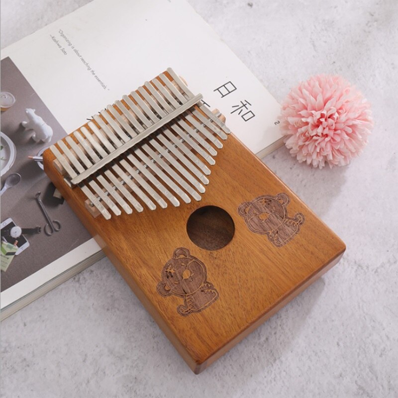 17- taster kalimba thumb piano kinesisk stjernetegn mønster bærbart thumb piano gir god lyd og studiebok for nybegynnere: Tiger