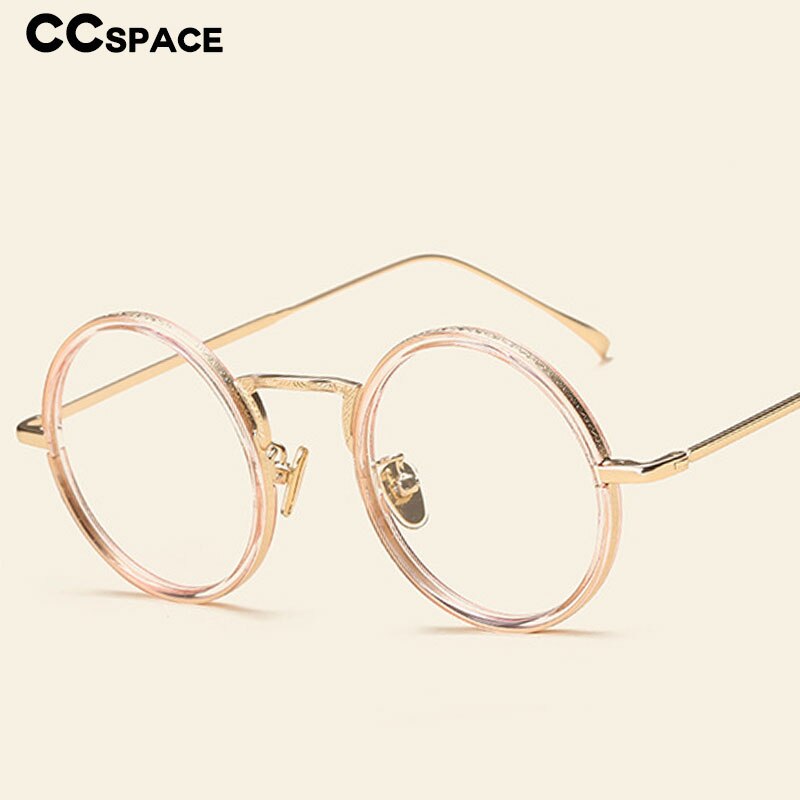 49248 Retro Round Plastic Titanium Glasses Frames Ultralight Men Women Optical Computer Glasses