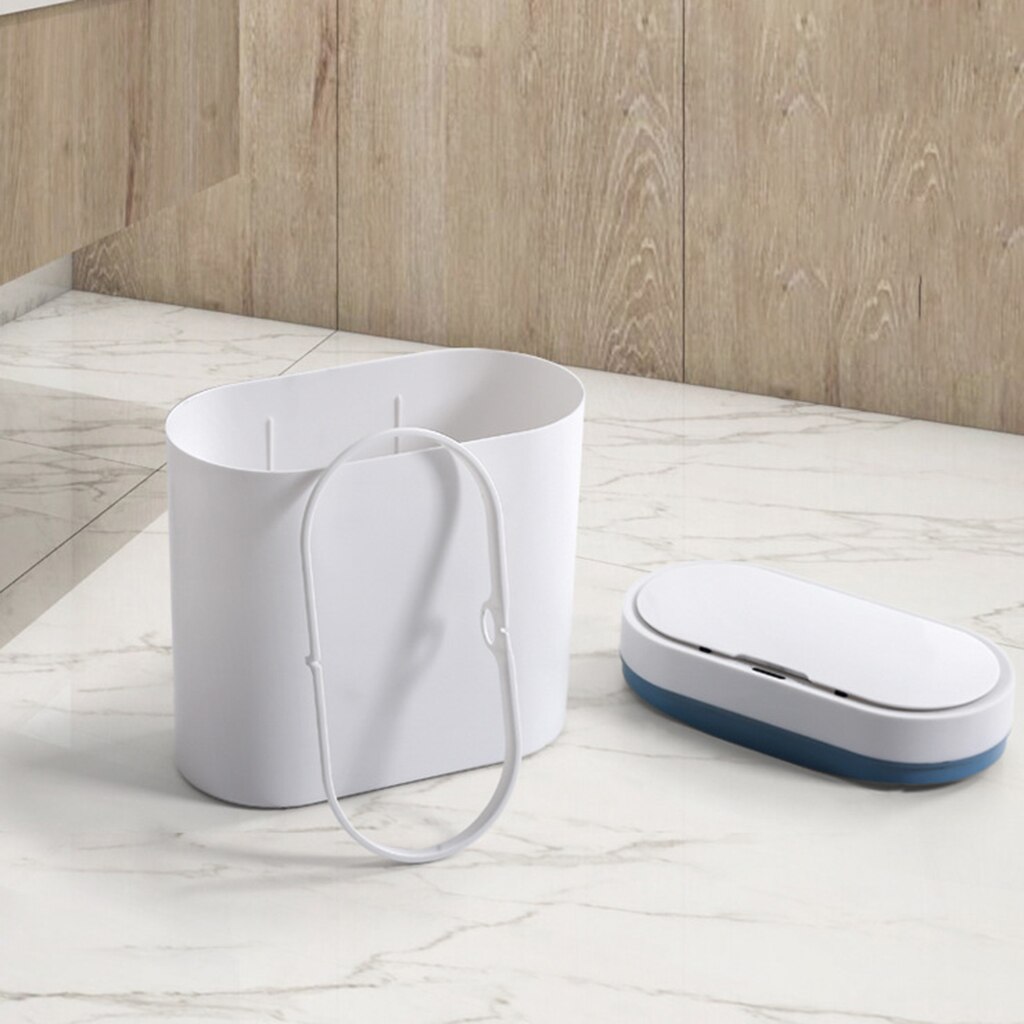 Automatic Touchless Intelligent Smart Trash Can Garbage Bin Plastic Waterproof Sense Activated Open Lid: White