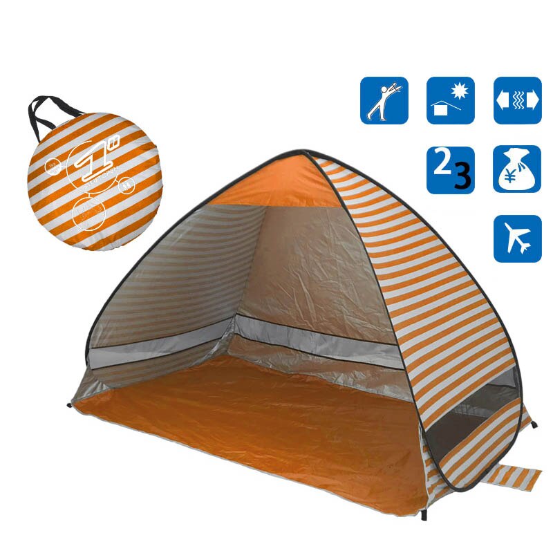 190T Nylon Beach Tents Camping Shelter UV-protective Automatic Tent Shade Utralight Pop Up Tent Outdoor Party Fishing XA108D: color 19