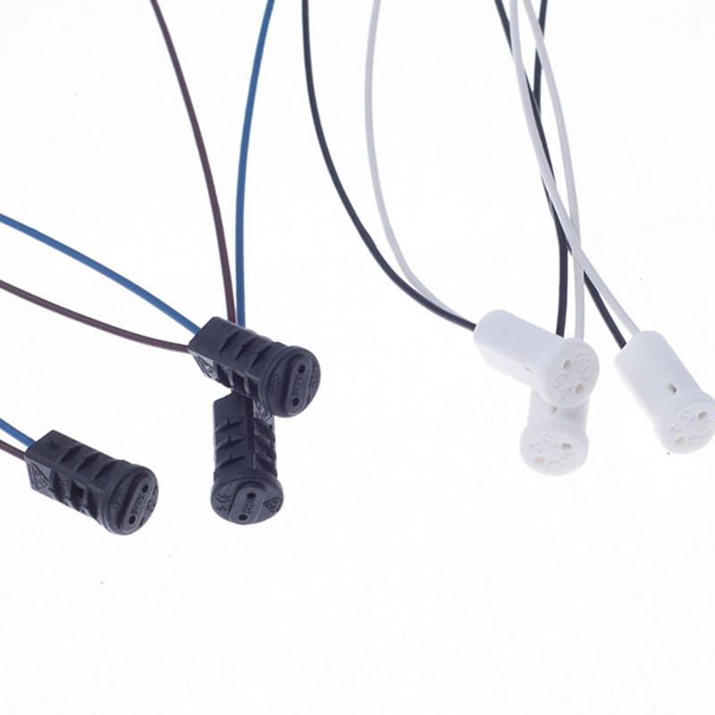 2/5pcs 50/80cm Ceramics Lamp Holder Socket G4 Led Bulb Plug 111V~240V Lighting Accessory