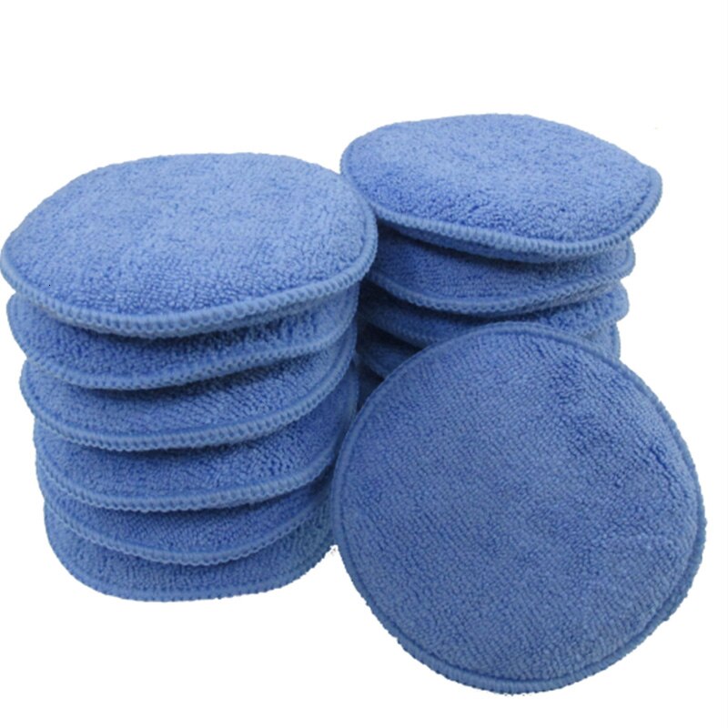 4.5 inch car waxing sponge car wash microfiber round sponge polishing wax beauty sponge