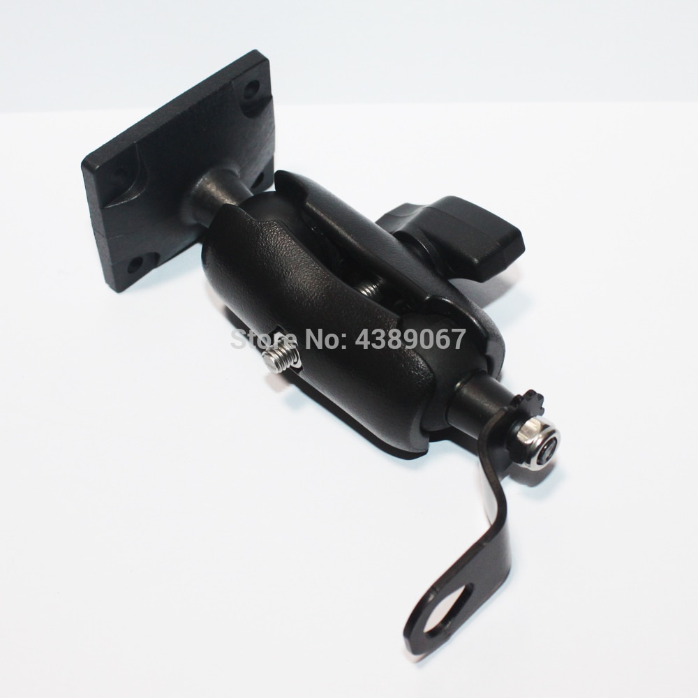 Motorcycle Mirror Rear View Mount with Universal AMPs 4 Hole Pattern Square Base for Garmin Zumo,TomTom Rider etc