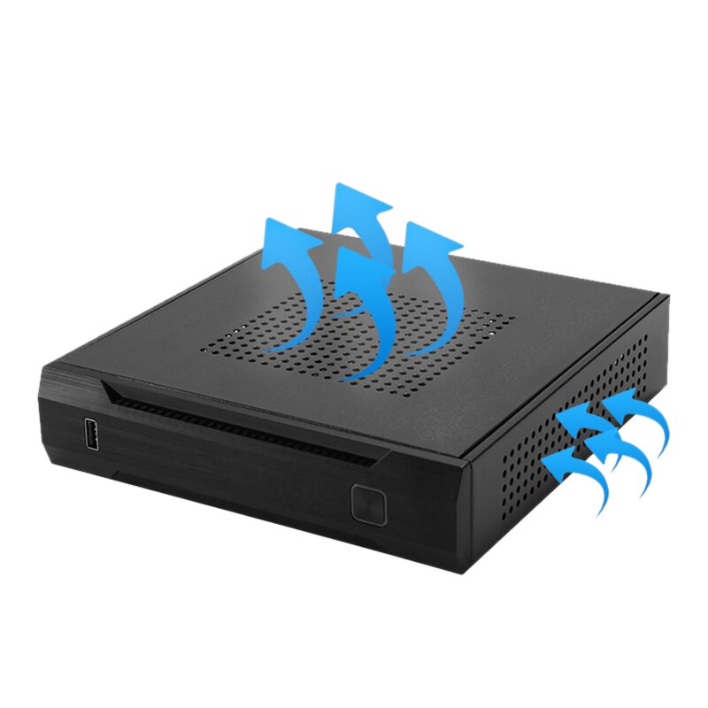 Dunne itx mini behuizing htpc home theater horizontale itx behuizing secc pc computerkast mini-atx gaming desktop behuizing