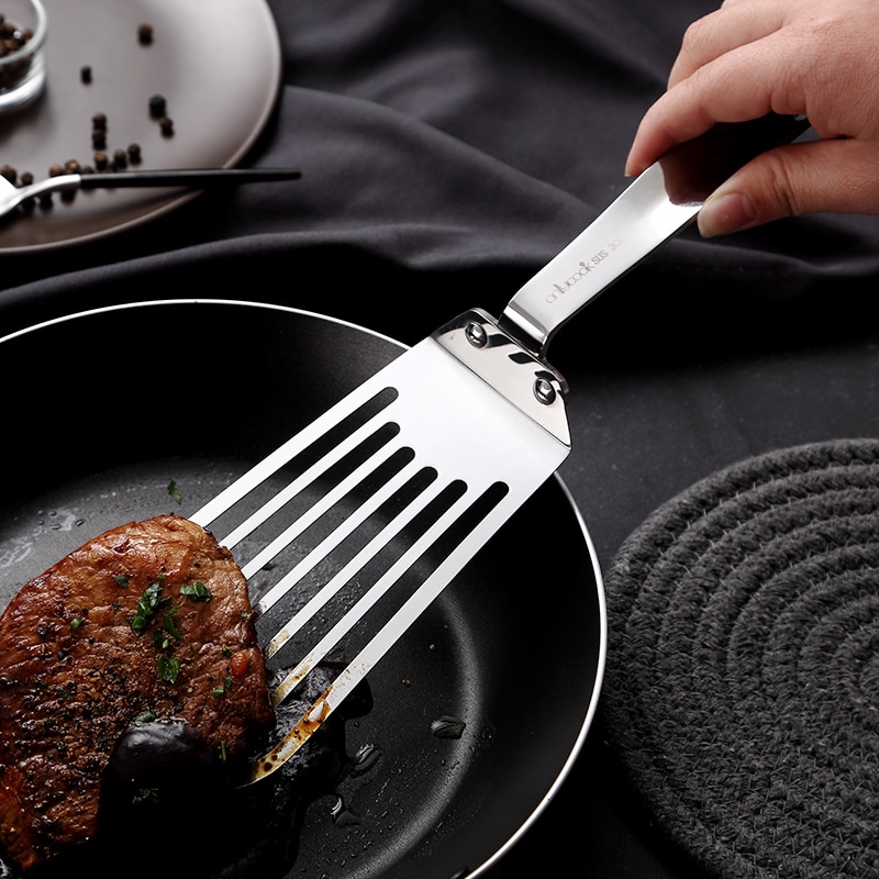 1 pièces pelle à Steak frit 304 acier inoxydable poisson Teppanyaki pelle plat tarte Omelette Pizza crêpes outils de haut de gamme