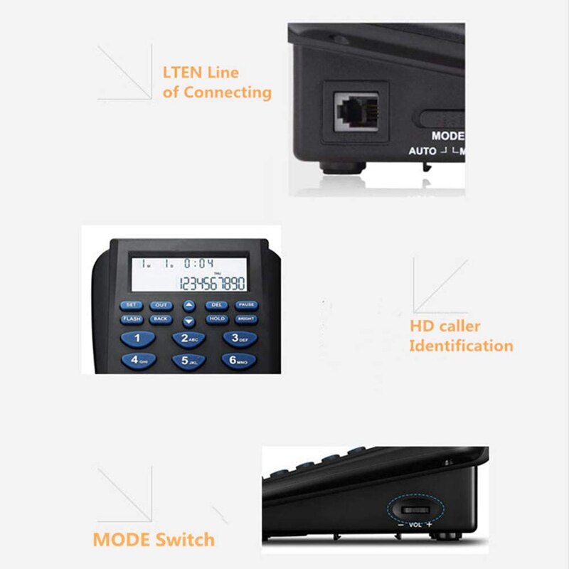 Call Center Telefoon Met Opname Functie Ruisonderdrukking Headset Voor Home Office Klantenservice Agent
