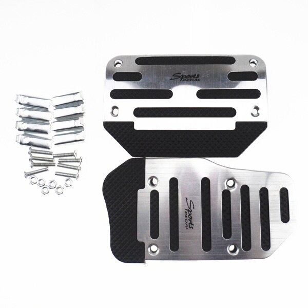 Universal aluminum non-slip car pedal car model for Mitsubishi ASX/Outlander/Lancer Evolution/Pajero/Eclipse/Grandis: Silver AT