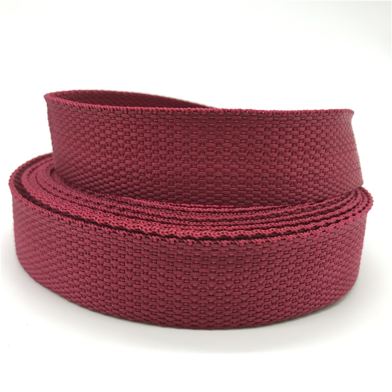 5 yards 1 "  (25mm)  nylonband polypropen pp band band band rem hundhalsband sele utomhus ryggsäck väska delar: Mörkröd